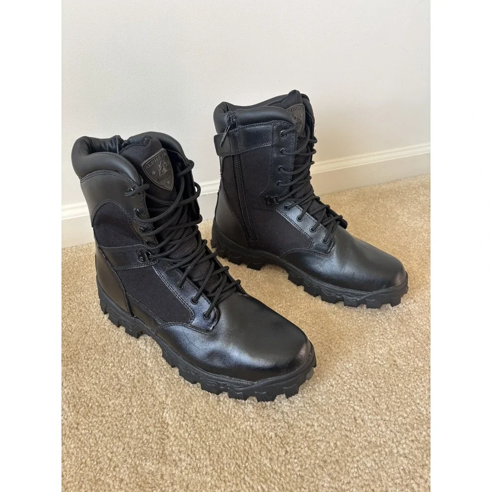 Rocky Men's Alpha Force Waterproof Boots Black, Size 13 Wide